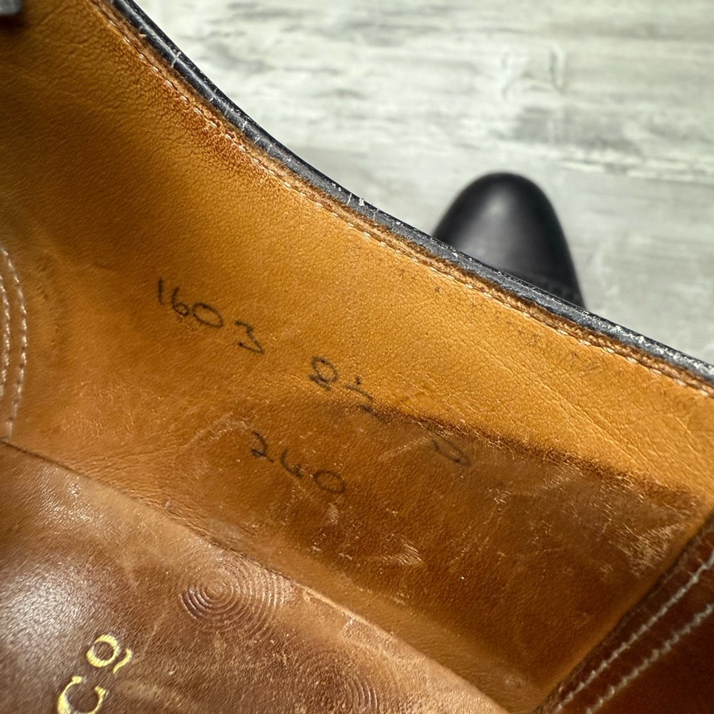 Peal & Co. Black Cap Toe Oxfords Dress Shoes 8.5 D - Picture 8 of 9
